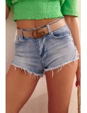 Short denim shorts with studs 16210 - Online store - Boutique